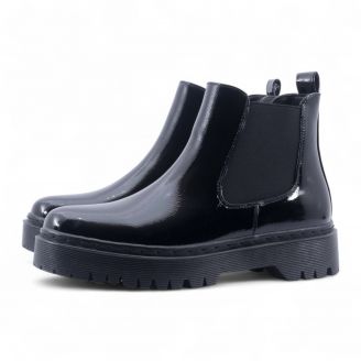 5222-0102 Love4shoes Γυναικεία Μποτάκια ΜΑΥΡΟ