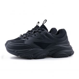 1000-41198 Migato Γυναικεία Sneakers ΜΑΥΡΟ