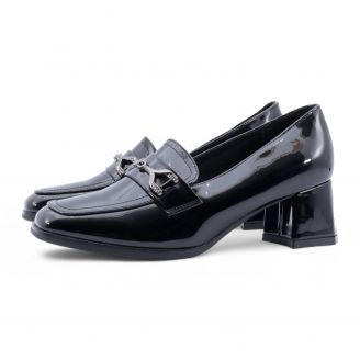 5520-3 Love4shoes Γυναικείες Γόβες ΜΑΥΡΟ