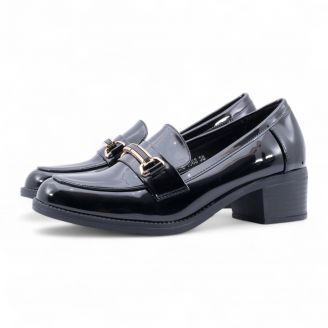 LL-1568 Love4shoes Γυναικείες Γόβες ΜΑΥΡΟ