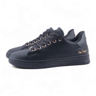 OX-2528  Love4shoes Γυναικεία Sneakers ΜΑΥΡΟ