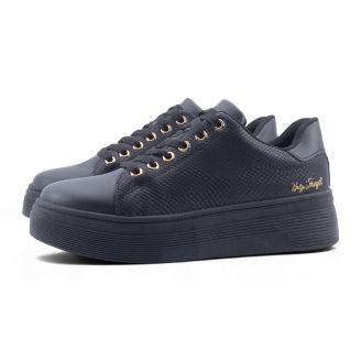 OX-2310 Love4shoes Γυναικεία Sneakers ΜΑΥΡΟ