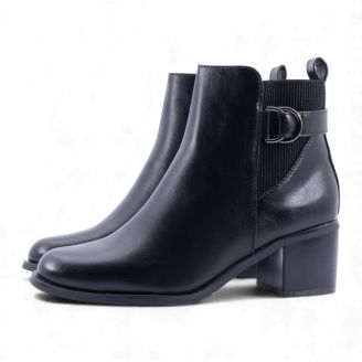 CHC281 Love4shoes Γυναικεία Μποτάκια ΜΑΥΡΟ