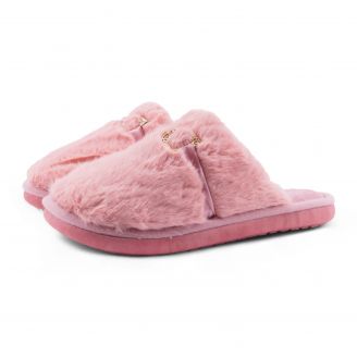 XL-8049  Love4shoes Γυναικείες Παντόφλες Χειμερινές ΡΟΖ