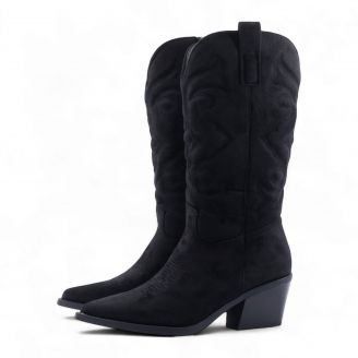 5677-1 Love4shoes Γυναικείες Μπότες ΜΑΥΡΟ