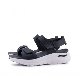 119465 Skechers Γυναικεία Σανδάλια ΜΑΥΡΟ