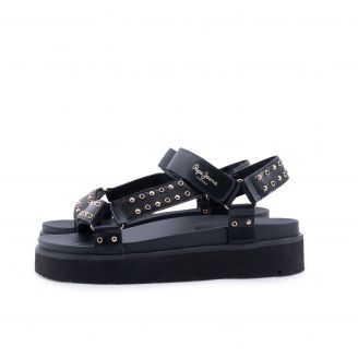 PLS90678 Pepe Jeans Γυναικεία Σανδάλια ΜΑΥΡΟ