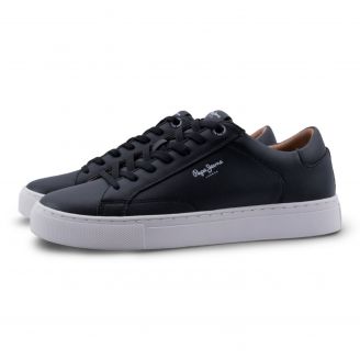 PMS00048 Pepe Jeans  Joe Basic Ανδρικά Sneakers ΜΑΥΡΟ