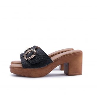 3-2367-87 B-Soft Γυναικεία Mules ΜΑΥΡΟ