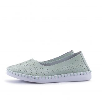 5288-0312 Love4shoes Γυναικεία Loafers - Slip On ΠΡΑΣΙΝΟ