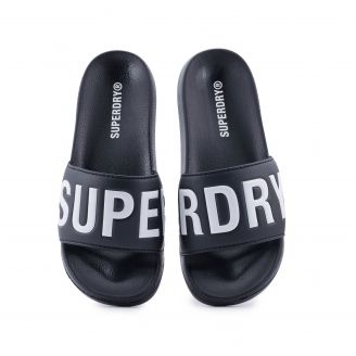 Superdry Core Pool Slides WF310237A Γυναικείες Σαγιονάρες Slides ΜΑΥΡΟ