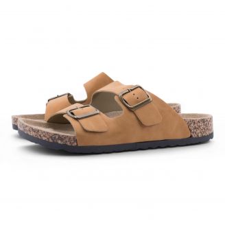 5288-0397 Love4shoes Ανδρικές Καλοκαιρινές Παντόφλες ΚΑΜΕΛ