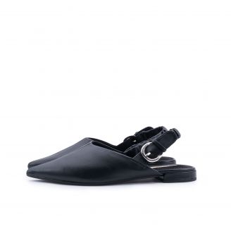 M5260 Corina Γυναικεία Πέδιλα ίσια ΜΑΥΡΟ