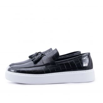 6900 Damiani Ανδρικά Loafers ΜΑΥΡΟ