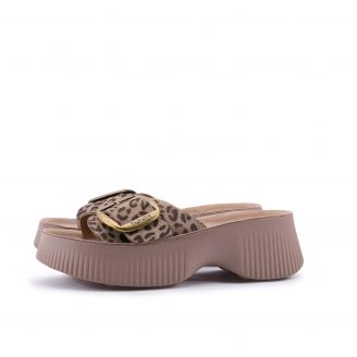 S2105 Fantasy  Γυναικείες Καλοκαιρινές Παντοφλές Flatforms ΛΕΟΠΑΡ