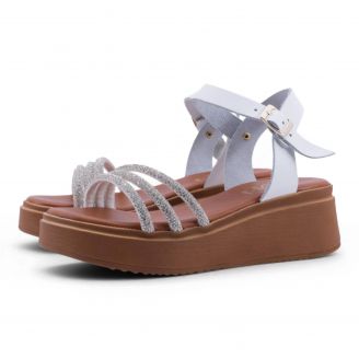 1423 Love4shoes Γυναικείες Πλατφόρμες ΛΕΥΚΟ