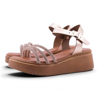 1423 Love4shoes Γυναικείες Πλατφόρμες ΧΑΛΚΟΣ