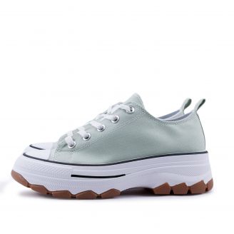250753 Love4shoes Γυναικεία Αθλητικά ΠΡΑΣΙΝΟ