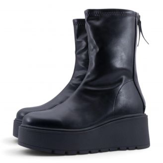24028 ENVIE CHUNKY BOOTIES Γυναικεία Μποτάκια ΜΑΥΡΟ