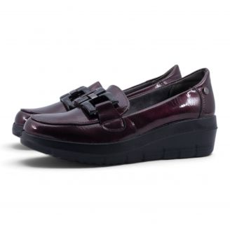 25M585 Mysoft Γυναικεία Loafers - Slip On ΜΠΟΡΝΤΟ