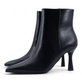 6185 Love4shoes Γυναικεία Μποτάκια ΜΑΥΡΟ