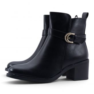 2081 Love4shoes Γυναικεία Μποτάκια ΜΑΥΡΟ