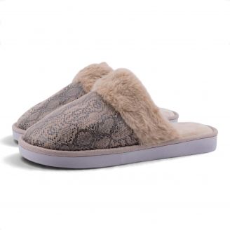265044 Love4shoes Γυναικείες Παντόφλες Χειμερινές ΚΑΦΕ