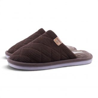 11559 Love4shoes Ανδρικές Παντόφλες Χειμερινές ΚΑΦΕ