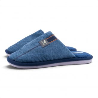 11720 Love4shoes Ανδρικές  Παντόφλες Χειμερινές ΜΠΛΕ