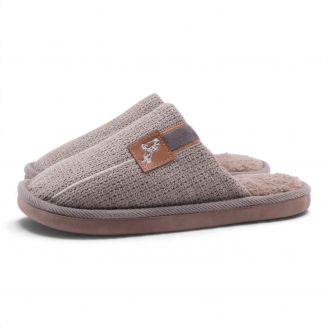 8130XL Love4shoes Παντόφλες Χειμερινές ΚΑΦΕ