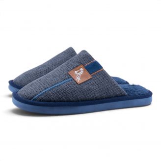 8130XL Love4shoes Παντόφλες Χειμερινές ΜΠΛΕ