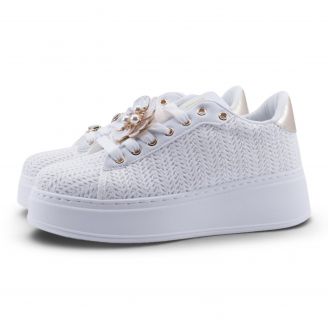 9622 Laura Biagiotti Γυναικεία Sneakers ΛΕΥΚΟ