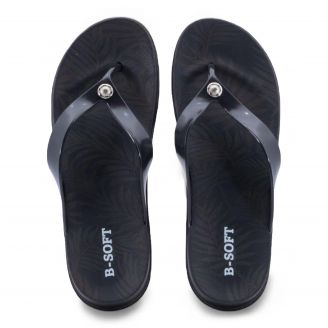 220-7012-9  B-SOFT Γυναικείες Σαγιονάρες Flip-Flop ΜΑΥΡΟ