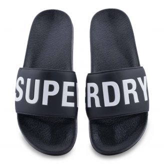 310291A Superdry Ανδρικά Slides ΜΑΥΡΟ