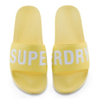 310256A Superdry Γυναικείες Σαγιονάρες Slides ΚΙΤΡΙΝΟ