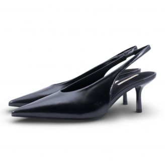 6241 Corina Γυναικείες Γόβες Slingback ΜΑΥΡΟ