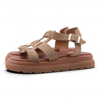 1608 Love4shoes Γυναικεία Σανδάλια ΜΠΕΖ