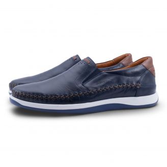 24008 Boxer Ανδρικά Loafers ΜΠΛΕ