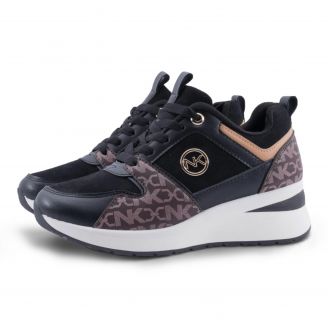 831 Love4shoes Γυναικεία Sneakers ΜΑΥΡΟ
