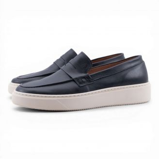 1108 Steve Kommon Ανδρικά Loafers ΜΑΥΡΟ