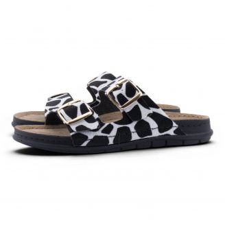 50302 Zebra FILD SIENNA Γυναικείες Καλοκαιρινές Παντόφλες ΜΑΥΡΟ