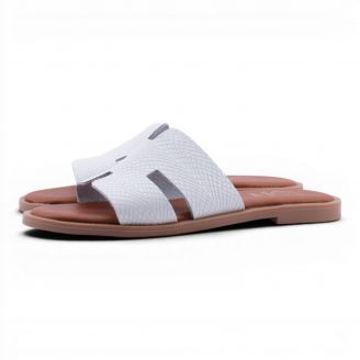004 Love4shoes Γυναικείες Καλοκαιρινές Παντόφλες ΛΕΥΚΟ