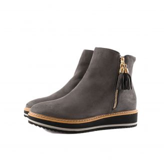 1859 LOVE4SHOES Γυναικεία Μποτάκια ΓΚΡΙ