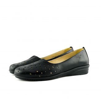 52717 BOXER Γυναικεία Loafers - Slip On ΜΑΥΡΟ