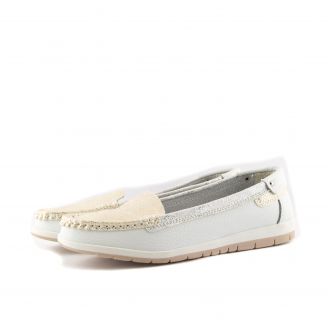 37S072 SOFTEN Γυναικεία Loafers - Slip On ΛΕΥΚΟ