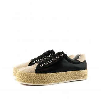 RL-1 LOVE4SHOES Γυναικεία Espadrilles ΜΑΥΡΟ
