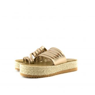 7-17 LOVE4SHOES Γυναικεία Σανδάλια ΧΑΛΚΟΣ