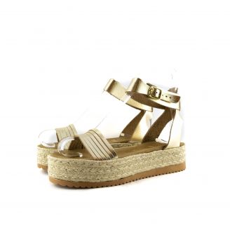 9-17 LOVE4SHOES Γυναικεία Σανδάλια ΧΡΥΣΟ