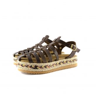 11-17 LOVE4SHOES Γυναικεία Σανδάλια ΚΑΦΕ