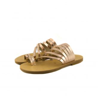 15 Love4shoes Γυναικεία Σανδάλια ΧΑΛΚΟΣ